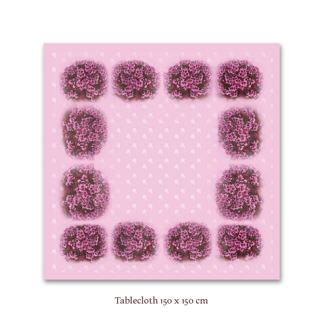 Pink Flowers Tablecloth